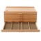 7 Elements Wooden Artist Storage Supply Box for Pastels, Pencils, Pens, Markers, Brushes and Tools